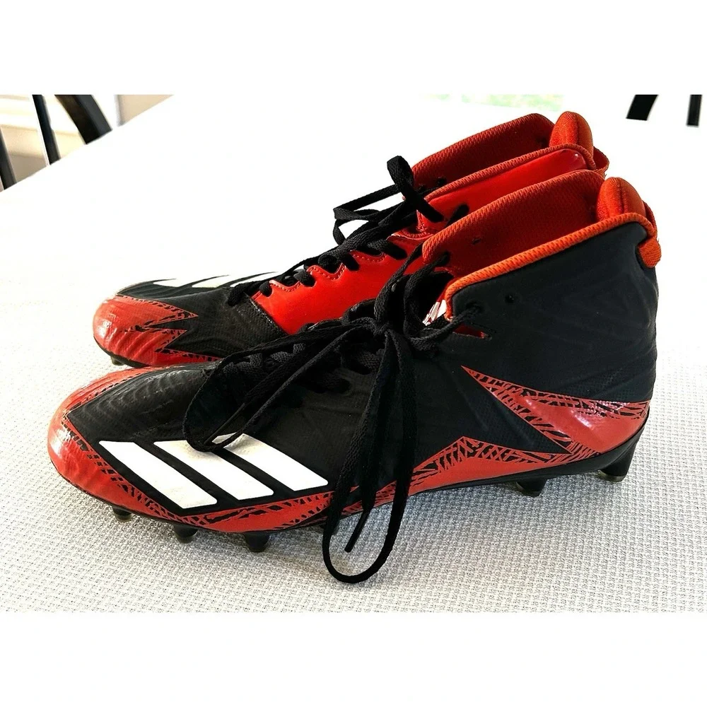 Men's Adidas Freak X Carbon Mid DS Sz 10 Black Orange EUC - Picture 2 of 7